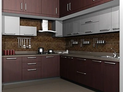 Modular Kitchen Laminate Finish